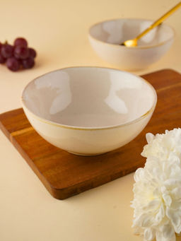 WEAVING HOMES - Pearl White Curry Bowl