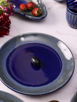 WEAVING HOMES - Royal Blue Dinner Plate