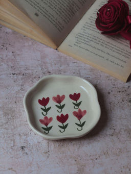 WEAVING HOMES - Pastel Tulip Handmade Dessert Plate