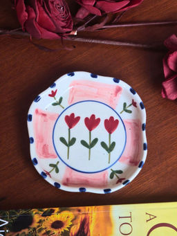 WEAVING HOMES - Peony Handmade Dessert Plate