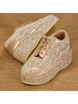Around Always - Madhuban Ivory Wedges Sneaker