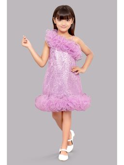 Pink Chick - Sequined A-Line Party Dress Lavender