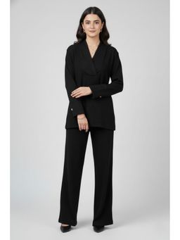 TAMISKA BY NARENDRA KUMAR - Black Textured Co-Ord Set