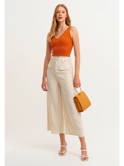 OXXO - Cream Solid Pant