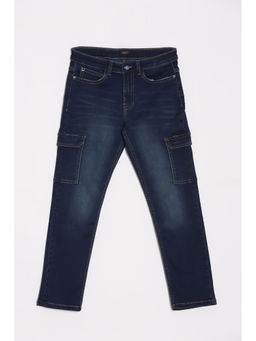 Allen Solly - Boys Navy Blue Slim Fit Jeans
