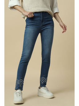 Allen Solly - Women Blue Skinny Fit Mid Wash Jeans