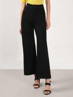 VERO MODA - Black High Rise Wide Leg Jeans