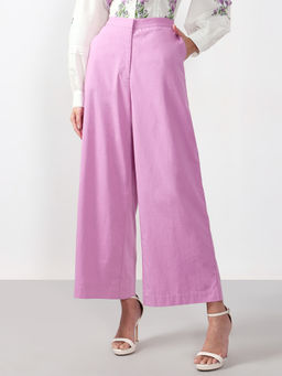 VERO MODA - Pink High Rise Flared Pant
