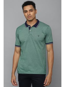 Allen Solly - Men Solid Regular Half Sleeves Collar Neck Green Polo T-Shirt