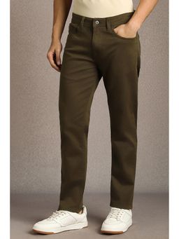 Louis Philippe - Men Olive Dark Wash Regular Fit Jeans