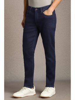 Louis Philippe - Men Navy Mid Wash Regular Fit Jeans