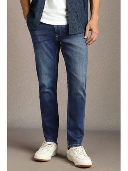Louis Philippe - Men Blue Mid Wash Regular Fit Jeans