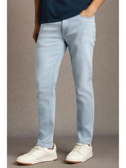 Louis Philippe - Men Light Blue Light Wash Regular Fit Jeans