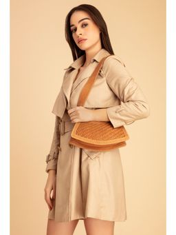 ABELARDO DE MODA - Medium Elina Brown Leather Shoulder Bag