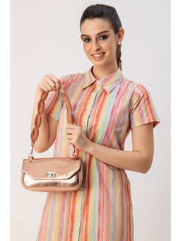 ABELARDO DE MODA - Medium Sybil Rose Leather Shoulder Bag