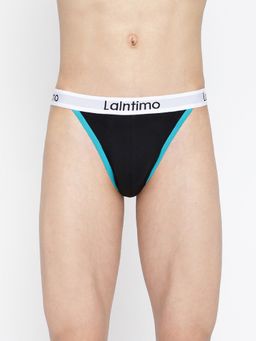 La Intimo - Black Thigh High Thong Brief