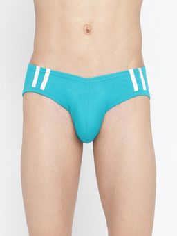La Intimo - Teal Striped and Solid Fashion Brief