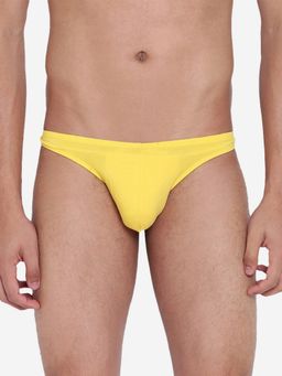 La Intimo - Thigh High Yellow Thong Brief