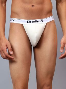 La Intimo - Cream Butterly Fine Minicheek Thong Brief