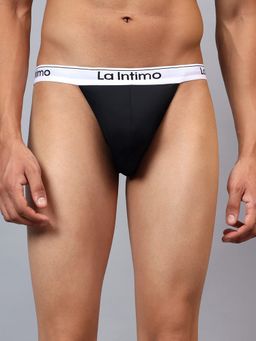 La Intimo - Go Soft Minicheek Black Thong Brief