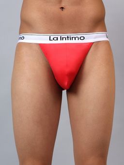 La Intimo - Go Soft Minicheek Red Thong Brief