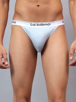 La Intimo - Blue Snazzy Soft Wear Thong Brief