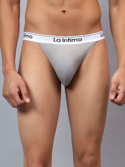La Intimo - Bare Feel Grey Thong Brief