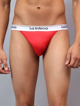 La Intimo - Bare Feel Red Thong Brief