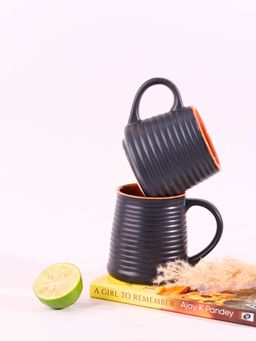 WEAVING HOMES - Black Coffee Mugs (Pack of 2)