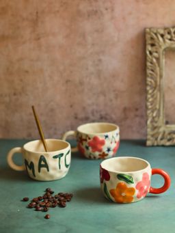 WEAVING HOMES - White Pourfect Sips Mugs (Pack of 3)