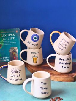 WEAVING HOMES - Multi-Color Quoted Mugs (Pack of 6)