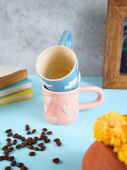 WEAVING HOMES - Multi-Color Cloud Nine & Heart Mugs (Pack of 2)