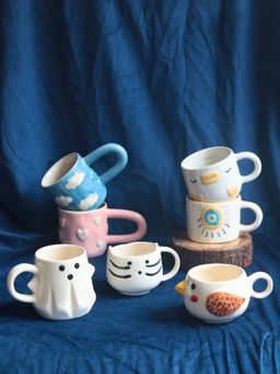 WEAVING HOMES - Multi-Color Tea Time Treat Mugs (Pack of 6)