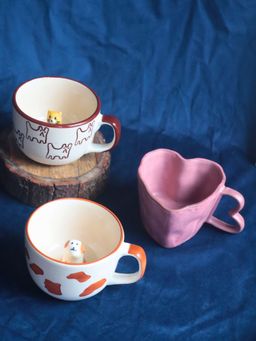 WEAVING HOMES - Multi-Color Pawfect Love Mugs (Pack of 3)