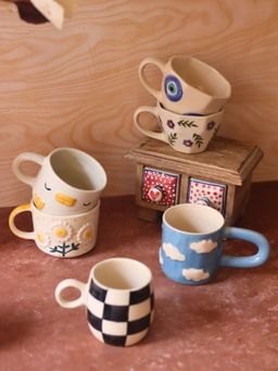 WEAVING HOMES - Multi-Color Treat & Sweet Mugs (Pack of 6)