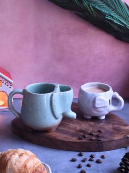 WEAVING HOMES - Multi-Color Ele Mugs (Pack of 2)