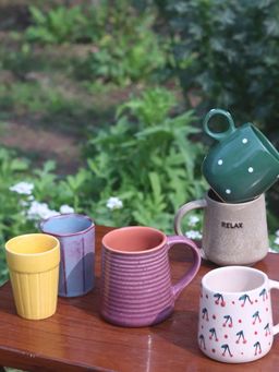 WEAVING HOMES - Multi-Color Twilight Sips Mugs (Pack of 6)