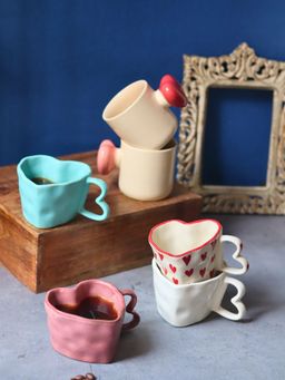 WEAVING HOMES - Multi-Color Love Nest Mugs (Pack of 6)