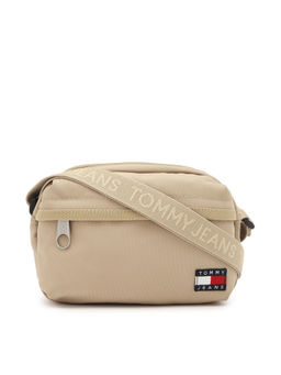 Tommy Hilfiger - Solid Beige Polyester Sling Bag