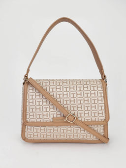 Tommy Hilfiger - Logo Brown Polyester Handbag