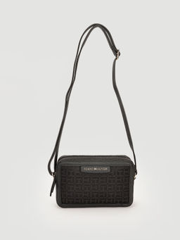 Tommy Hilfiger - Logo Black Polyester Sling Bag