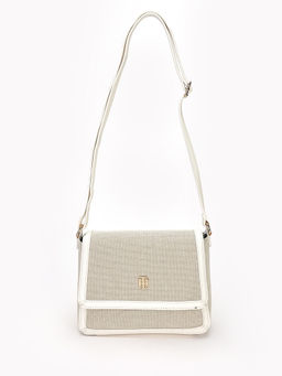 Tommy Hilfiger - Solid White Polyester Sling Bag