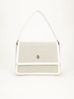 Tommy Hilfiger - Solid White Polyester Handbag