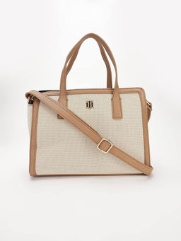 Tommy Hilfiger - Solid Brown Polyester Handbag