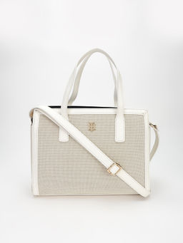 Tommy Hilfiger - Solid White Polyester Handbag