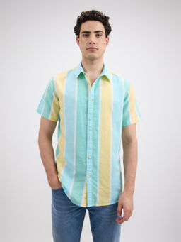 Pepe Jeans - Men Blue Stripe Short Sleeve Shirt