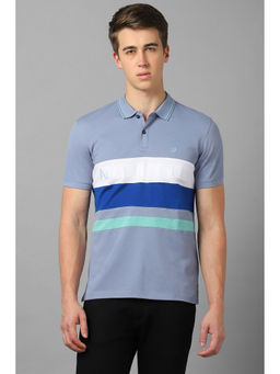 Allen Solly - Men Multi-Color Patterned Polo Neck T-shirt