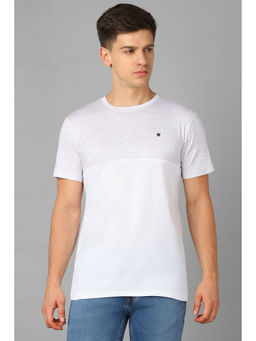 Louis Philippe - Men Grey Print Round Neck T-shirt