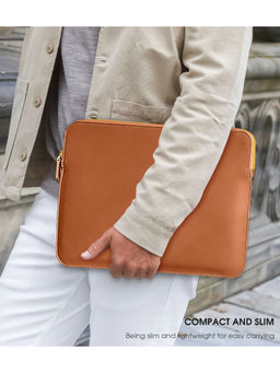 GRIPP - LUXURY Premium Leather Laptop Sleeve 14 inch Tan