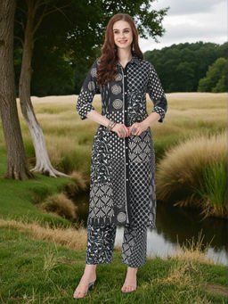 FASHOR - Women Black Geometric Printed Co-Ord Set